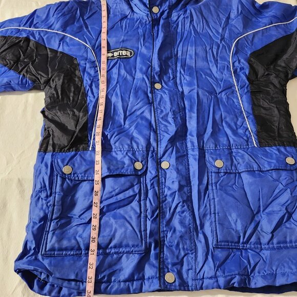 Errea Italia Men's SZ XL Blue Full Zip Pockets Quilted Lined Hood Winter Jacket - Picture 14 of 16